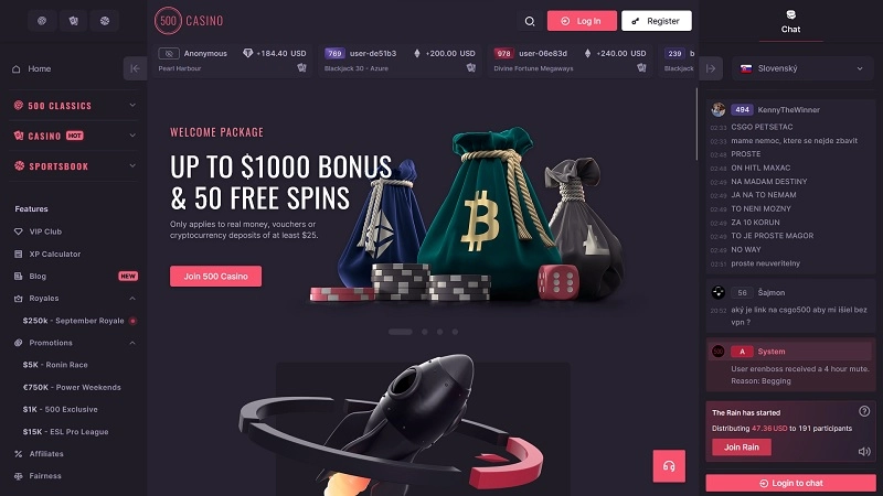 500-casino-homepage