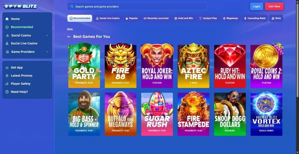 spinbiltz-casino-lobby-image