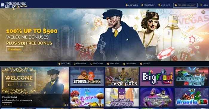 treasure-mile-casino-homepage
